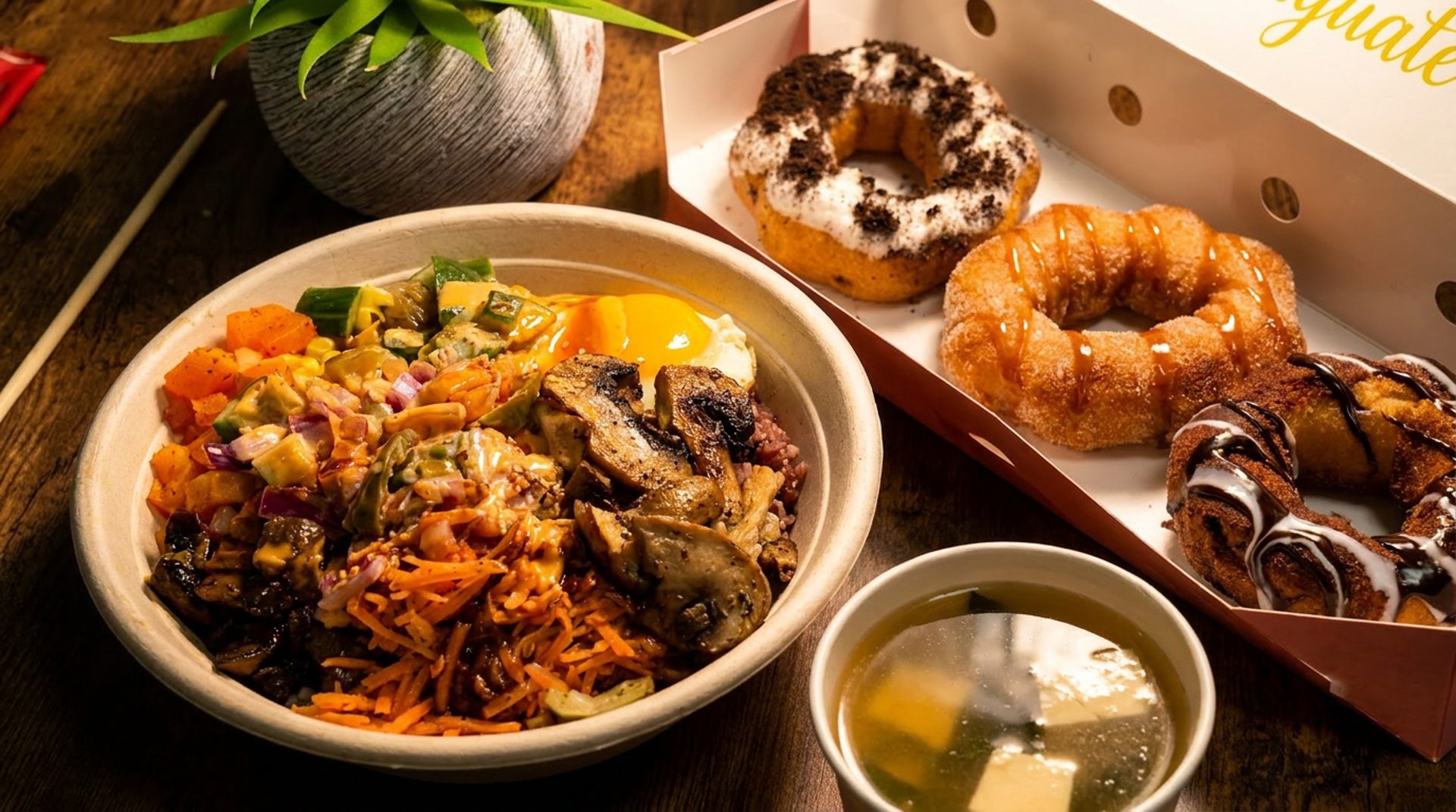 A full meal — and a sweet finish