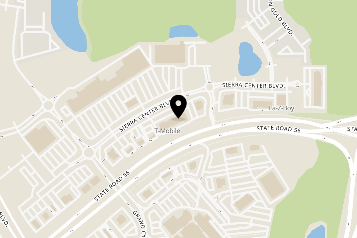 Map showing the location of BiBimGo Lutz on 25704 Sierra Center Blvd in Lutz